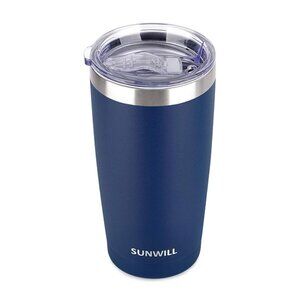 New 20 oz Insulated Coffee Tumbler with Lid – Navy Stainless Steel Mug